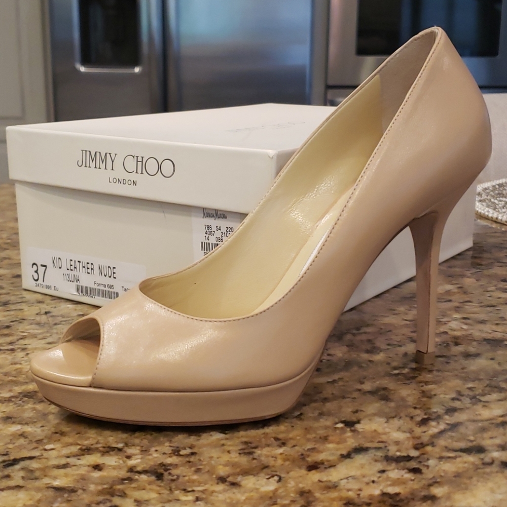 Jimmy Choo nude pumps